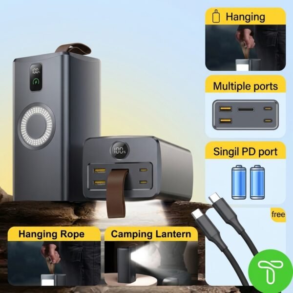PISEN 60000mAh 65W PD Power Bank