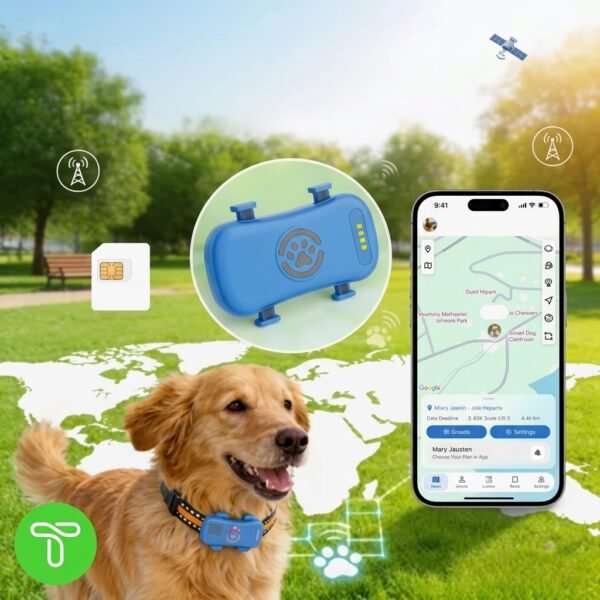 4G GPS Pet Tracker with Real-Time Tracking & IP67 Waterproof