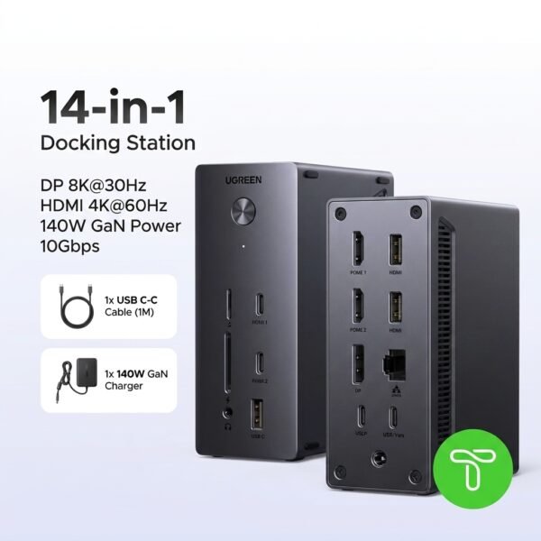 UGREEN 14-in-1 USB-C Docking Station with Dual HDMI