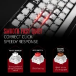 HEXGEARS GK735-B Kailh BOX Switch Mechanical Keyboard Electroplating Keycaps RGB SizeLight Mechanical Gaming Keyboard - Image 6