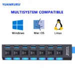 USB 3.0/2.0 Multi-Port Hub with Switch - Image 4