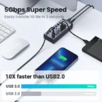 UGREEN 7-Port USB 3.0 Hub with Individual Switches - Image 5