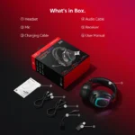 QCY Heroad GT2 H5GMA Tri-Mode RGB Gaming Headset - Image 6