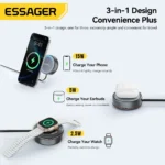 Essager 15W 3-in-1 Magnetic Wireless Charger - Image 3