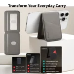 Magnetic Leather MagSafe Wallet Phone Holder - Image 3