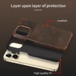 LANGSIDI Cowhide Leather iPhone Case - Image 8