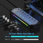 10-in-1 Powered USB 3.0 Hub with RGB - Image 8