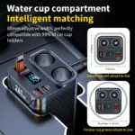 7-in-1 261W Car Charger Adapter with PD45W & LED Voltmeter - Image 5