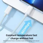 Usb C to Type C Fast Charging PD 60W Mobile Phone Date Cable For Iphone15 Android Samsung Huawei Type C Braided Charger Cable - Image 8