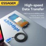 Essager 100W USB-C Fast Charging Cable - Image 7