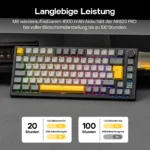 AJAZZ AK820 Pro 75% QWERTZ German Tri-Mode Mechanical Keyboard - Image 5