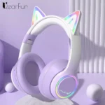 RGB Cat Ear Bluetooth Headphones with Microphone