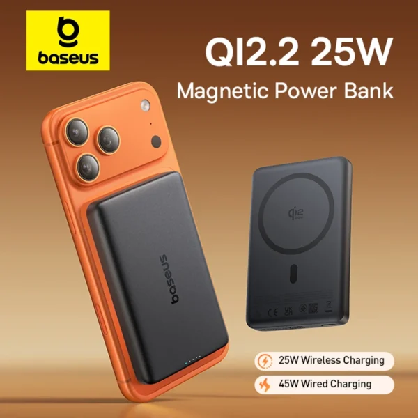 Baseus 10000mAh Qi2.2 25W Magnetic Power Bank