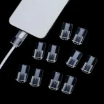 5/10/15 Pcs Phone Charger Cable Protector Clear TPU Charger Cable Winder Anti-Breaking Wire Protective Sleeve