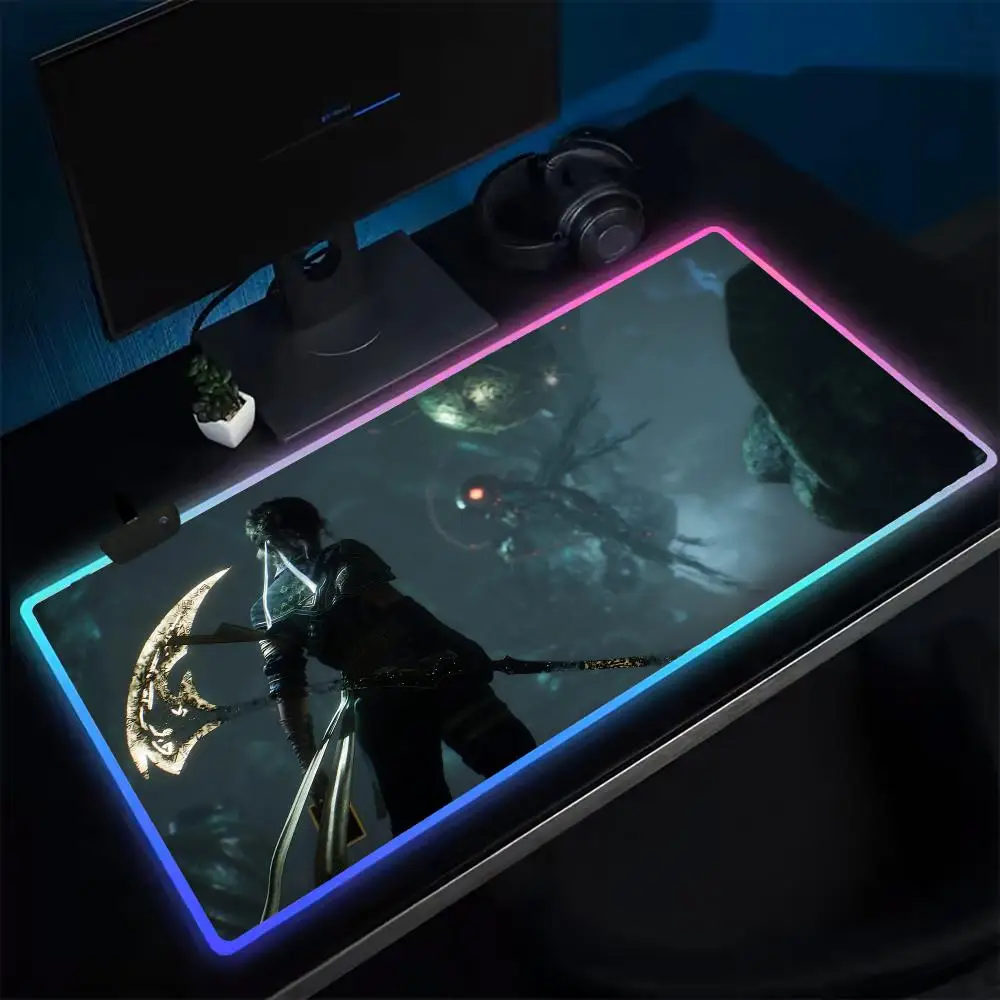 kf-S5804c4fda00b4d4ca9ac1a5cb2ea2ac8L Clair Obscur Expedition 33 XXL RGB LED Gaming Mouse Pad - Image 1