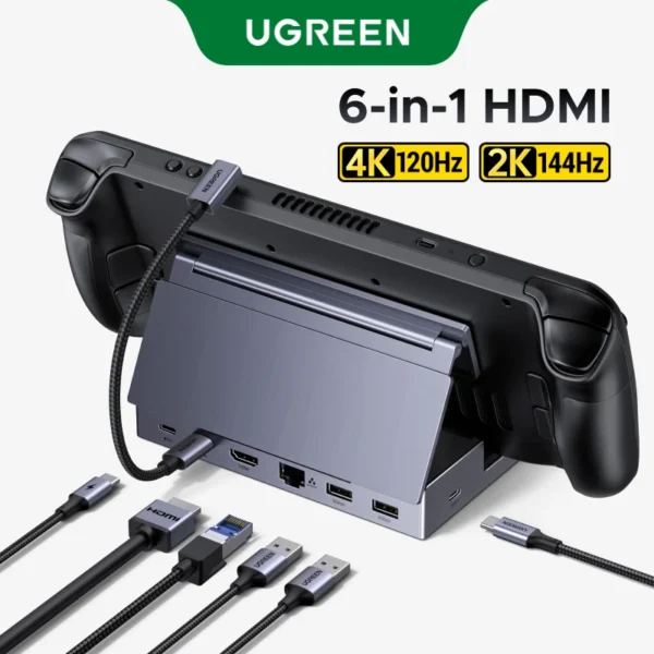 UGREEN 6-in-1 USB-C Steam Deck Docking Station