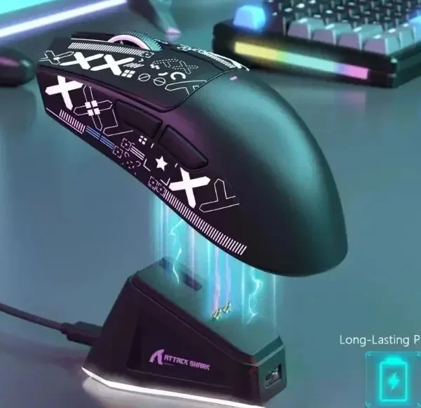 ATTACK SHARK X11 Wireless Gaming Mouse with Charging Dock