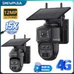 SHIWOJIA 12MP 4G Solar PTZ Security Camera