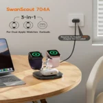 SwanScout 704A Dual Watch & AirPods Charging Stand - Image 2