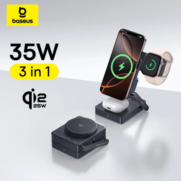 Baseus 3-in-1 25W Magnetic Wireless Charger
