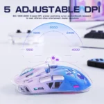 A2 Transparent Wireless RGB Gaming Mouse with Digital Screen - Image 6
