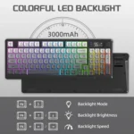 M96 Wireless Membrane Gaming Keyboard with LCD Screen & Media Knob - Image 9