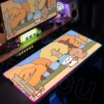 RGB Bubu Dudu Anime 90×40cm Gaming Mouse Pad