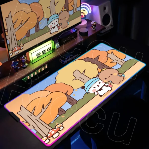 RGB Bubu Dudu Anime 90×40cm Gaming Mouse Pad