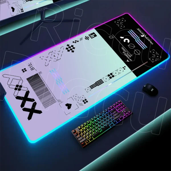 XXL RGB LED Gaming Mouse Pad with Non-Slip Rubber Mat