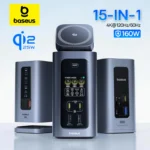 Baseus 15-in-1 USB-C Hub with 160W GaN Charger & Qi2.2 Wireless Charging