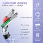 Usb C to Type C Fast Charging PD 60W Mobile Phone Date Cable For Iphone15 Android Samsung Huawei Type C Braided Charger Cable - Image 5