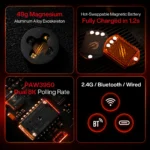 Angry Miao Infinity Gaming Wireless Mouse Metal Ultralight Hollow Hot-Swappable PAW3950 Dual 8K Wired Tri-Mode - Image 6