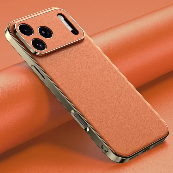 Luxury Leather iPhone Full Lens Protection Case