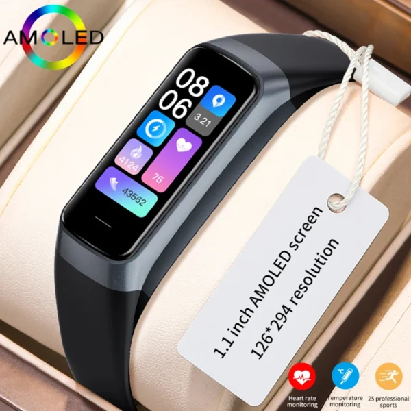 LIGE 1.1" AMOLED Waterproof Sports Smartwatch