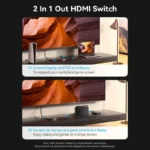 Vention HDMI 2.1 Splitter 8K 60Hz 4K120Hz Bi-Direction 2 in 1 out for TV Xiaomi Xbox PS4 5 HDMI-compatible Monitor HDMI Switcher - Image 2