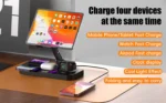 Metal Foldable 15W Wireless Charging Stand - Image 2