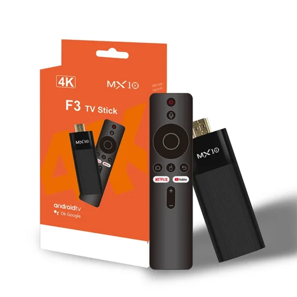4K Android TV Stick MX10-F3 with 2GB RAM & 16GB ROM