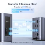 Baseus 12-in-1 USB-C Hub with Dual Display & 100W PD - Image 3