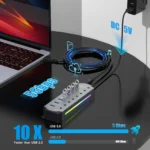 10-in-1 Powered USB 3.0 Hub with RGB - Image 2